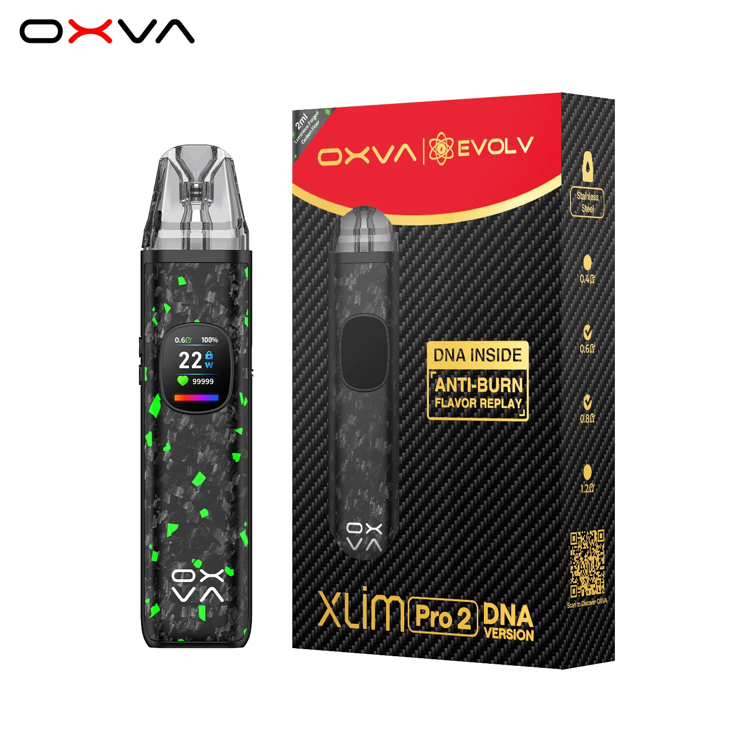 OXVA XLIM PRO 2 DNA VERSION LUMINOUS FORGED CARBON FIBER